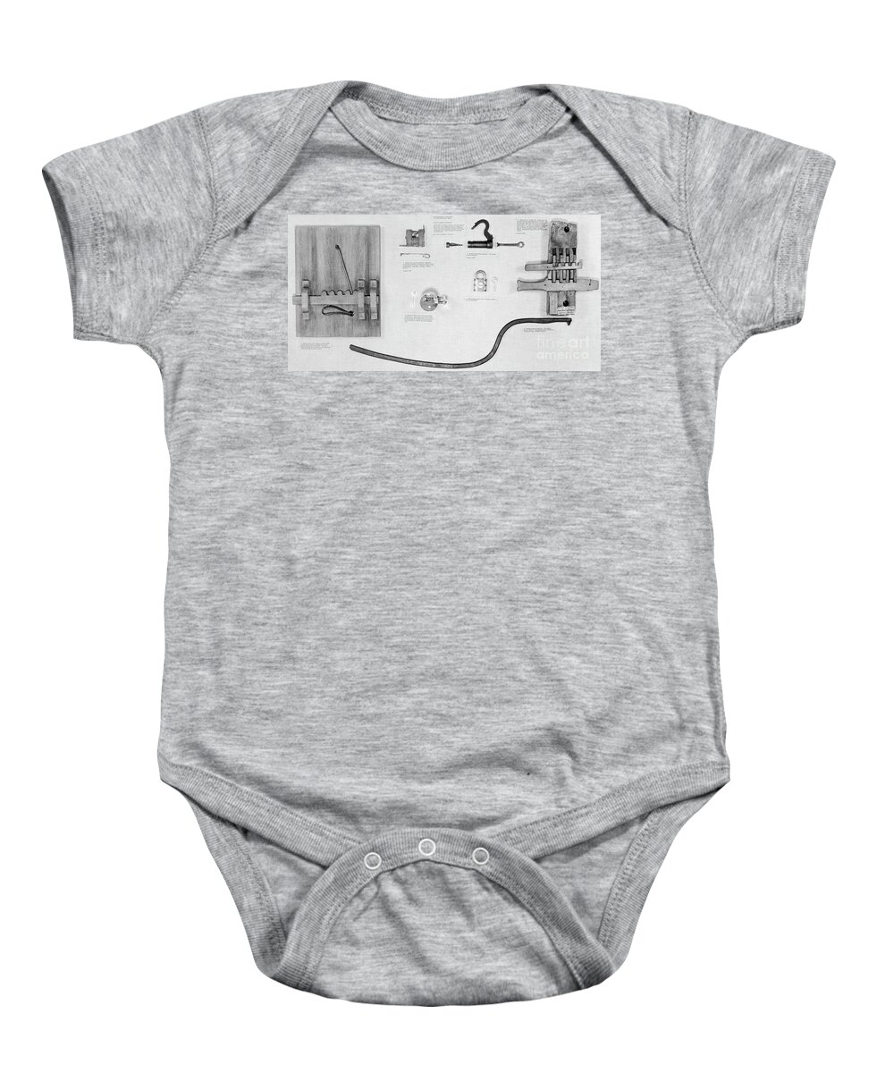 Ancient Baby Onesie featuring the photograph Egyptian And Greek Locks. by Granger