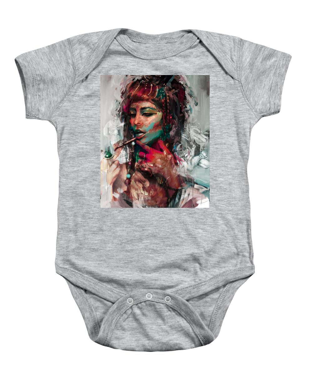 Egypt Baby Onesie featuring the painting Egyptian Culture 24b by Mahnoor Shah