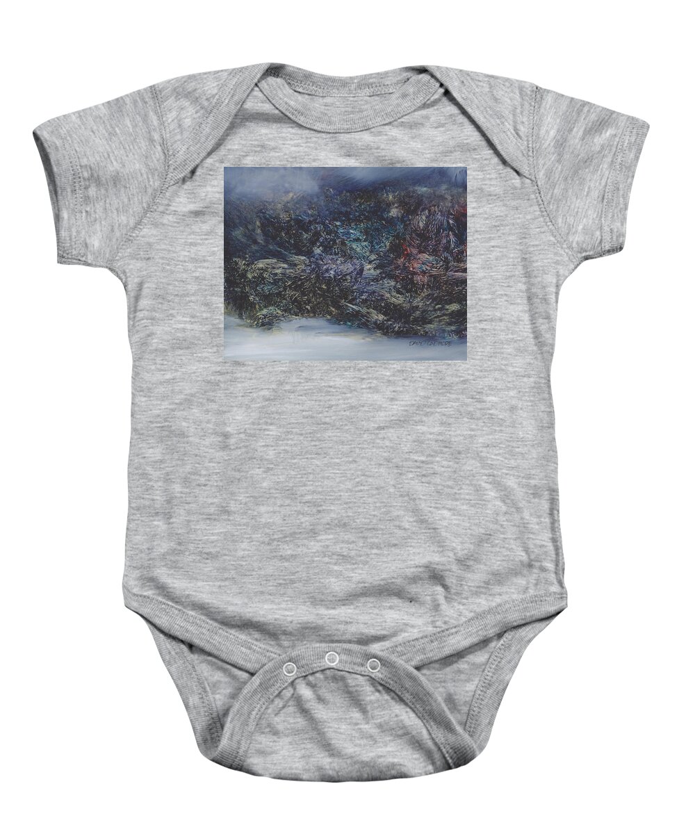 Elemental Baby Onesie featuring the painting Elemental 59 by David Ladmore