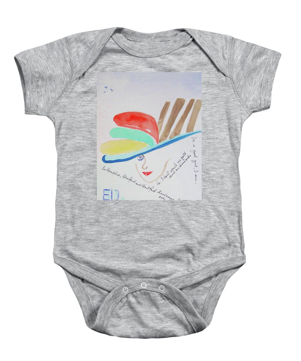 Pygmalion Baby Onesie featuring the drawing Eliza Doolittle by Roger Cummiskey
