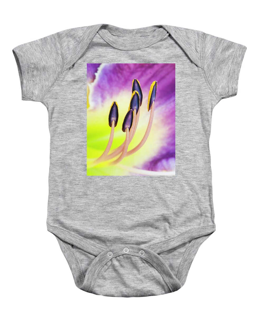 Daylily Baby Onesie featuring the photograph Emerging from fire. by Usha Peddamatham