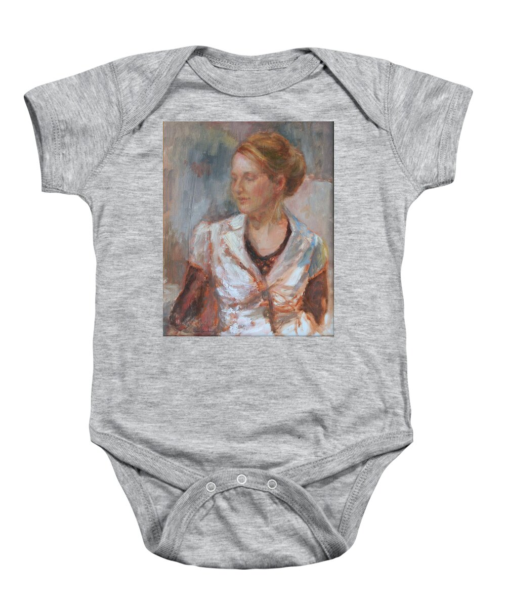 Quin Sweetman Paintings Baby Onesie featuring the painting Emerging by Quin Sweetman