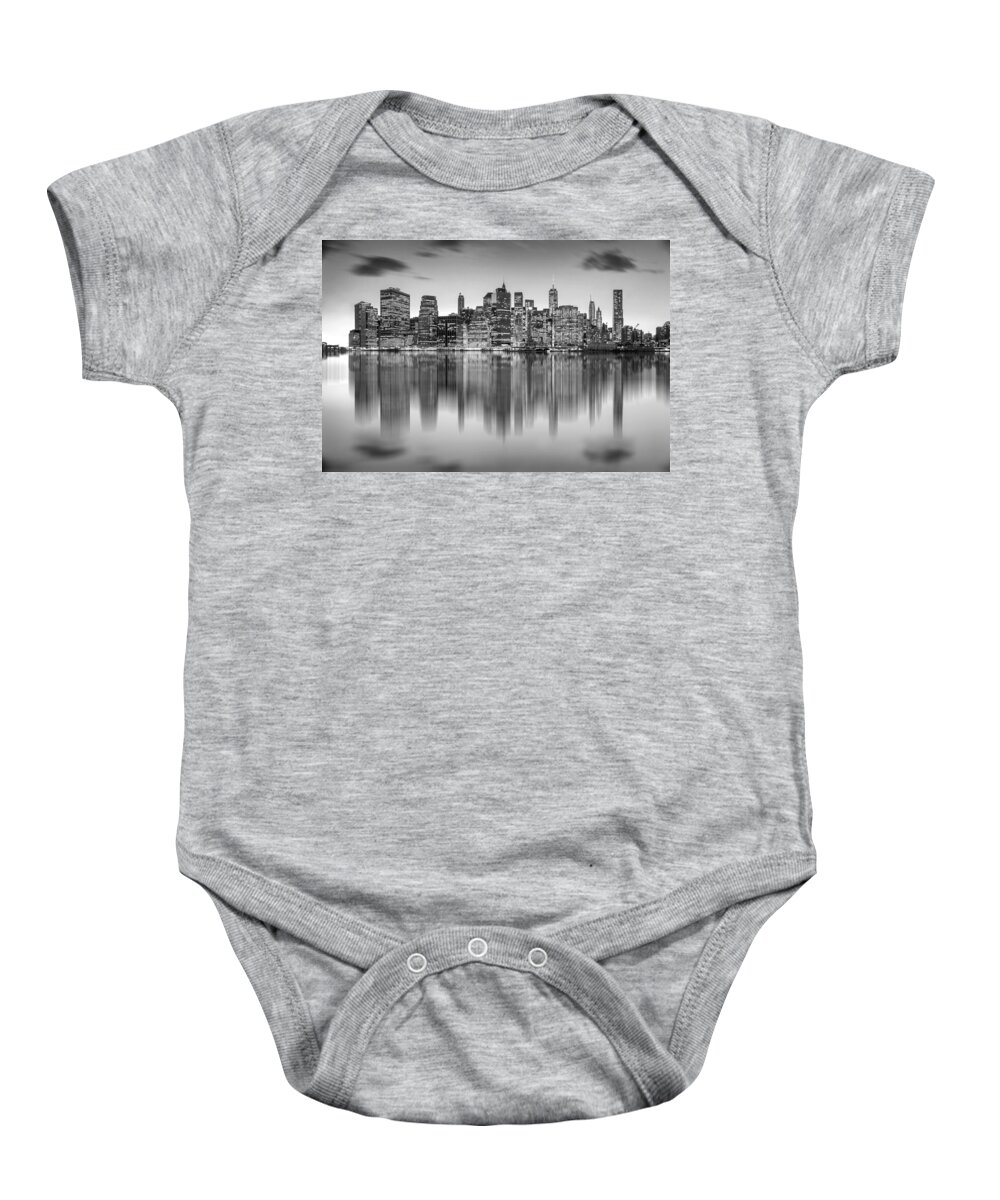 Manhattan Skyline Baby Onesie featuring the photograph Enchanted City by Az Jackson