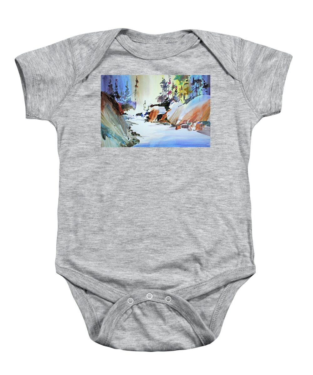 Visco Baby Onesie featuring the painting Enchanted Wilderness by P Anthony Visco