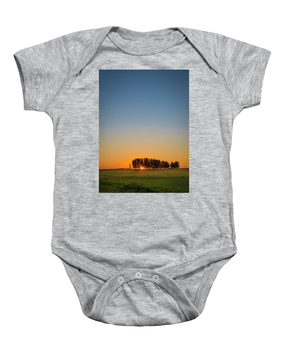 Sunset Baby Onesie featuring the photograph End of the Day by Bill Cubitt