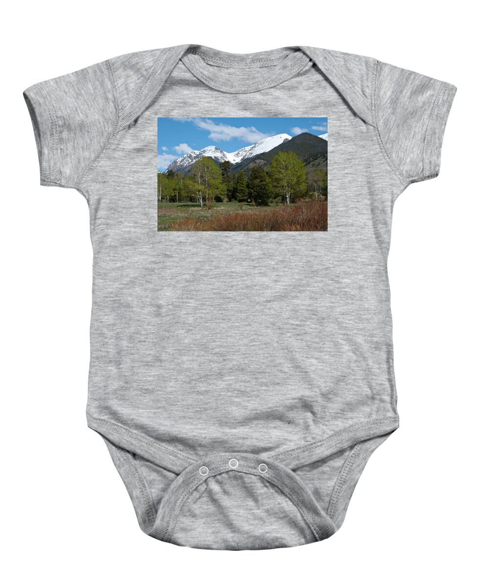 Endovalley Baby Onesie featuring the photograph Endovalley Spring Landscape by Cascade Colors
