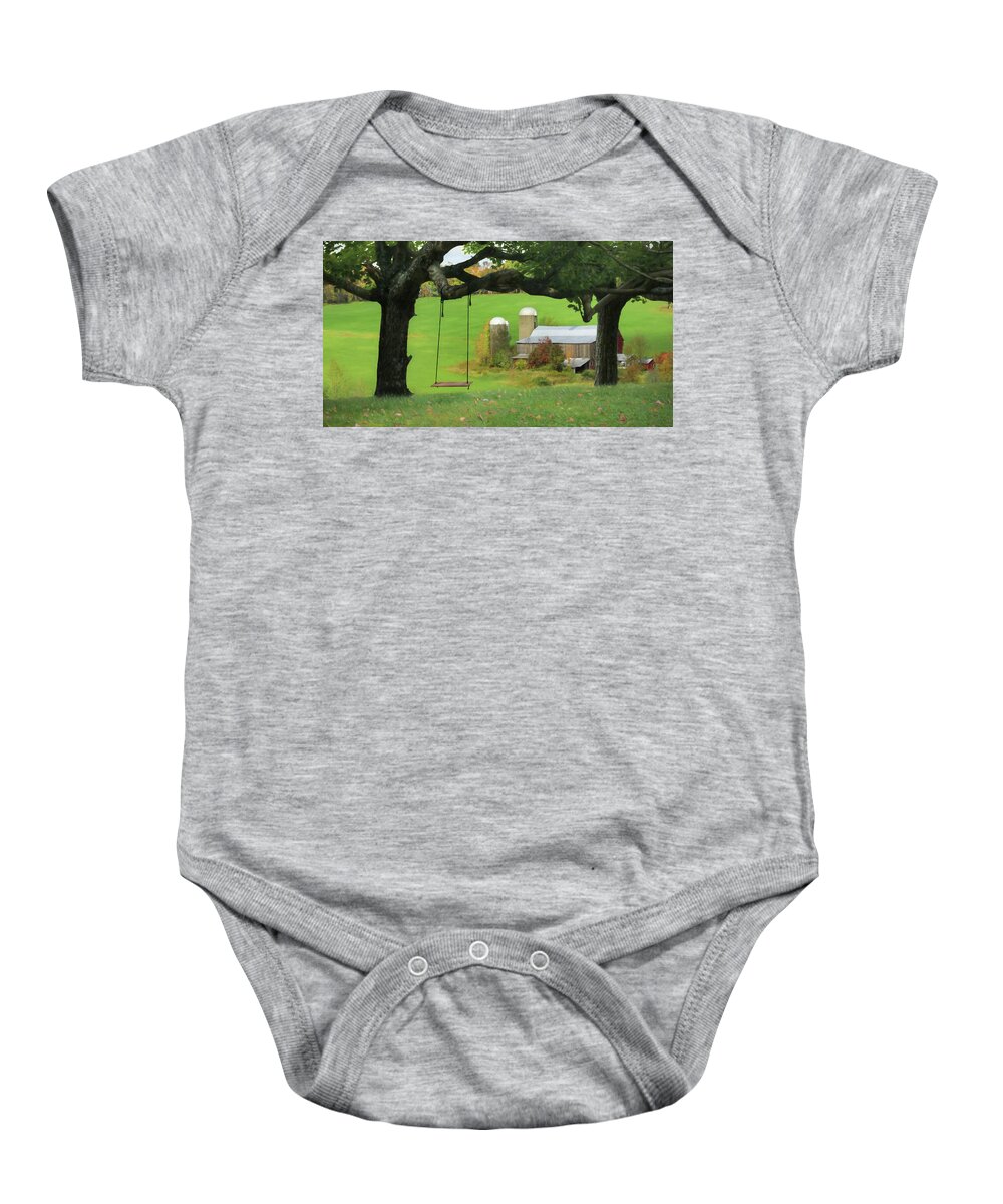 Swing Baby Onesie featuring the photograph Enjoy the Little Things by Lori Deiter