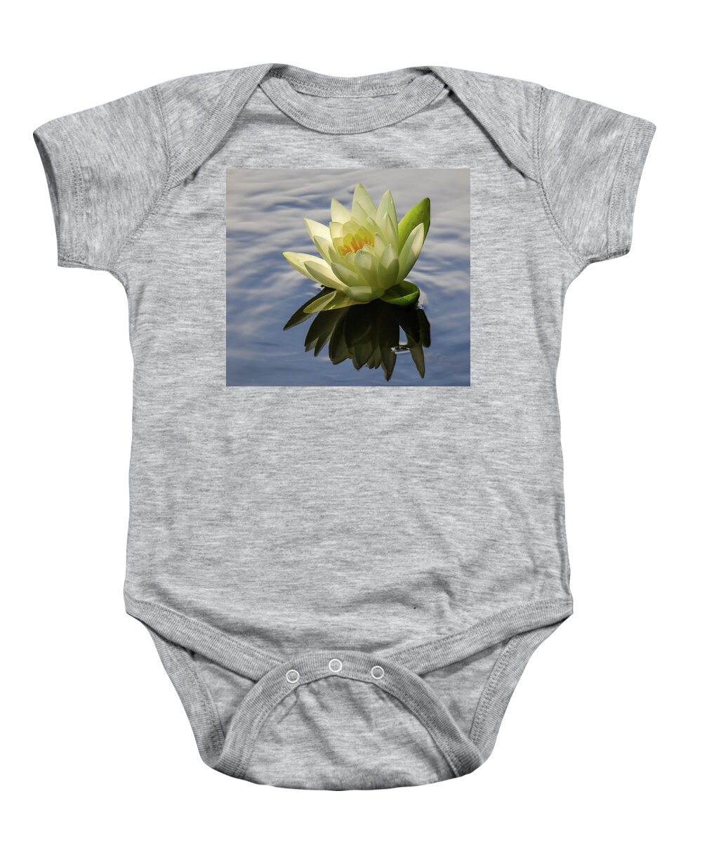 Water Lily Baby Onesie featuring the photograph Enlightened by Jeanne Jackson