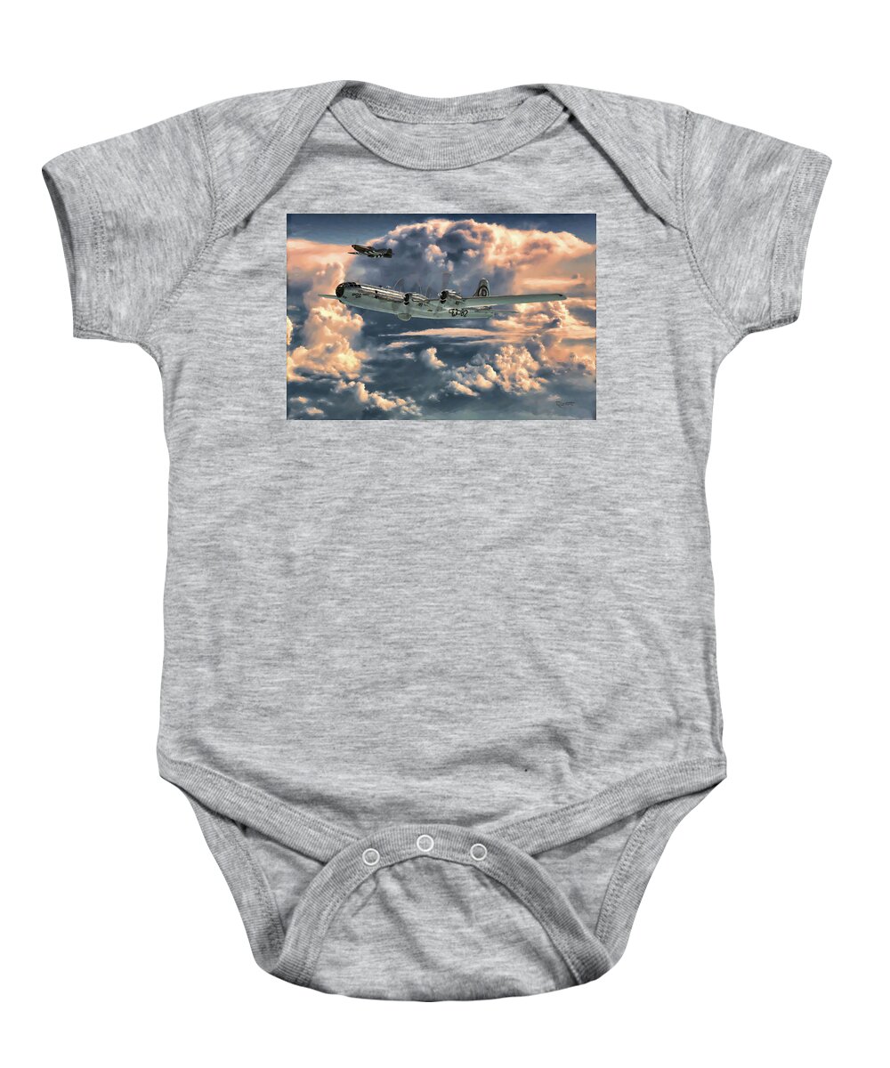 Enola Gay Baby Onesie featuring the painting Enola Gay by David Luebbert