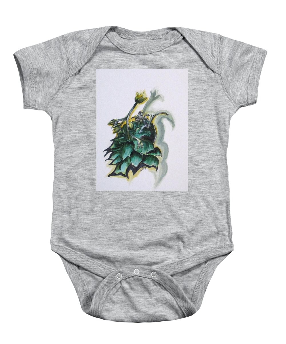 Flowers Baby Onesie featuring the painting Erika's Spring Plant by Clyde J Kell