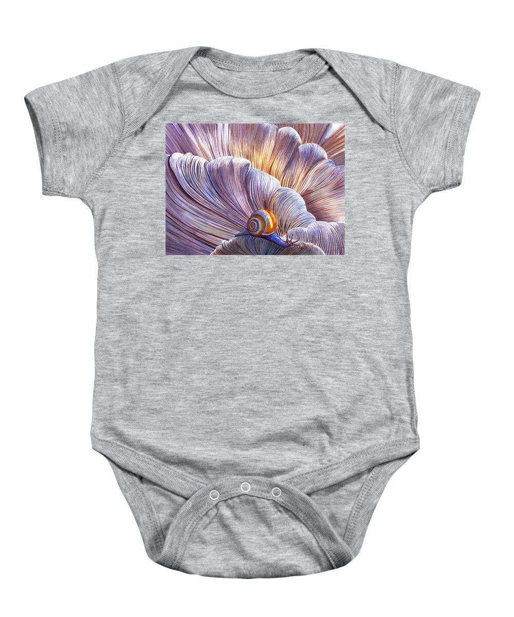 Mushroom Baby Onesie featuring the painting Etherial by Catherine G McElroy