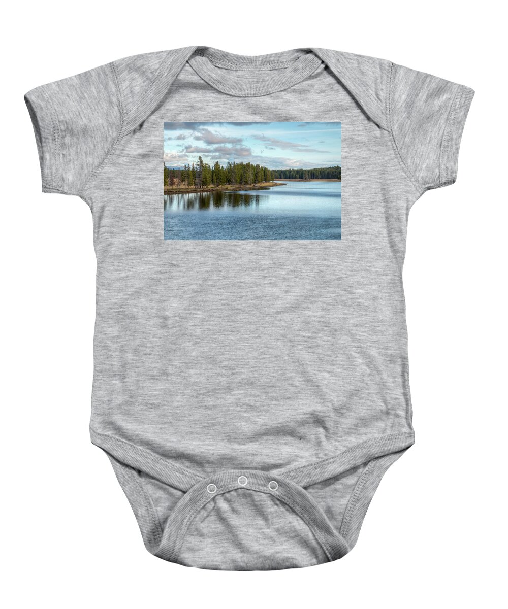 Landscape Baby Onesie featuring the photograph Evening By The River by Kristina Rinell