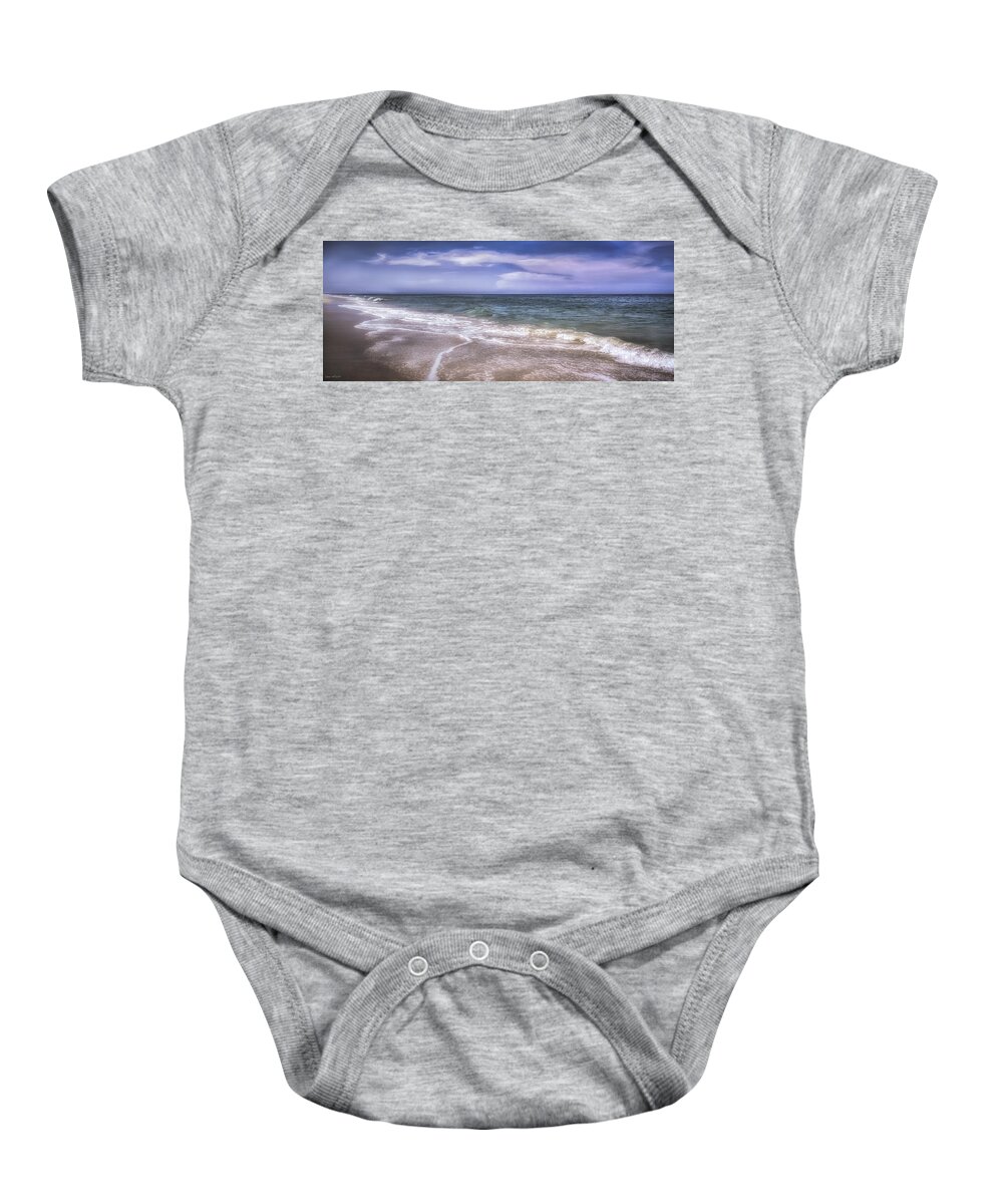 Ocean Baby Onesie featuring the photograph Evening Has Spoken by Louise Hill