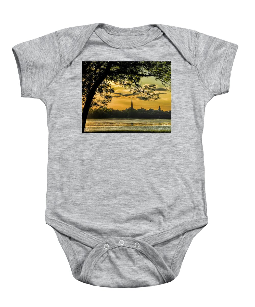 Fredericton Baby Onesie featuring the photograph Evening Rays Over Fredericton by Carol Randall