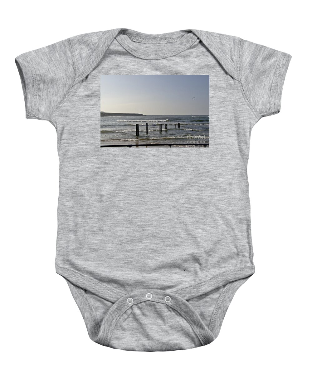 Waves Baby Onesie featuring the photograph Evening Seascape. by Elena Perelman