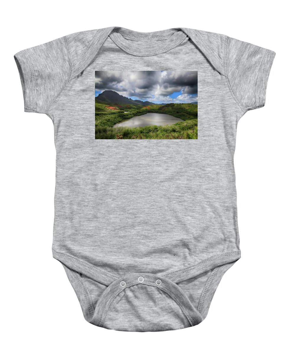 Menehune Fish Pond Baby Onesie featuring the photograph Everything by Laurie Search
