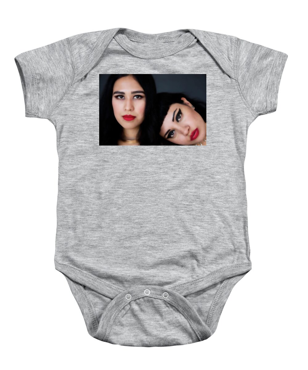 Lovers Baby Onesie featuring the photograph Evie and Karo by Hugh Smith