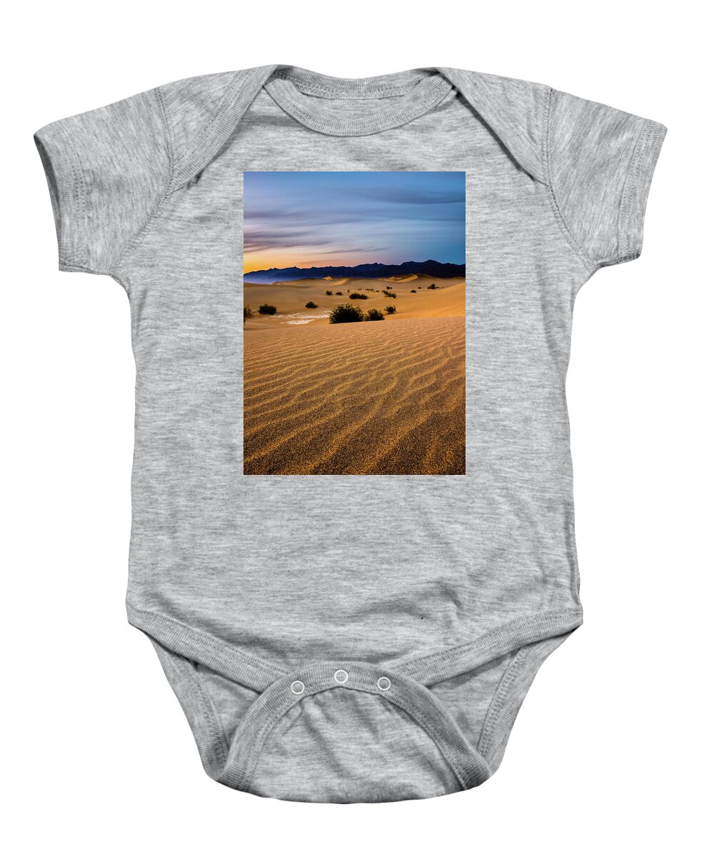 Death Valley Baby Onesie featuring the photograph Fading Gold by Mark Rogers