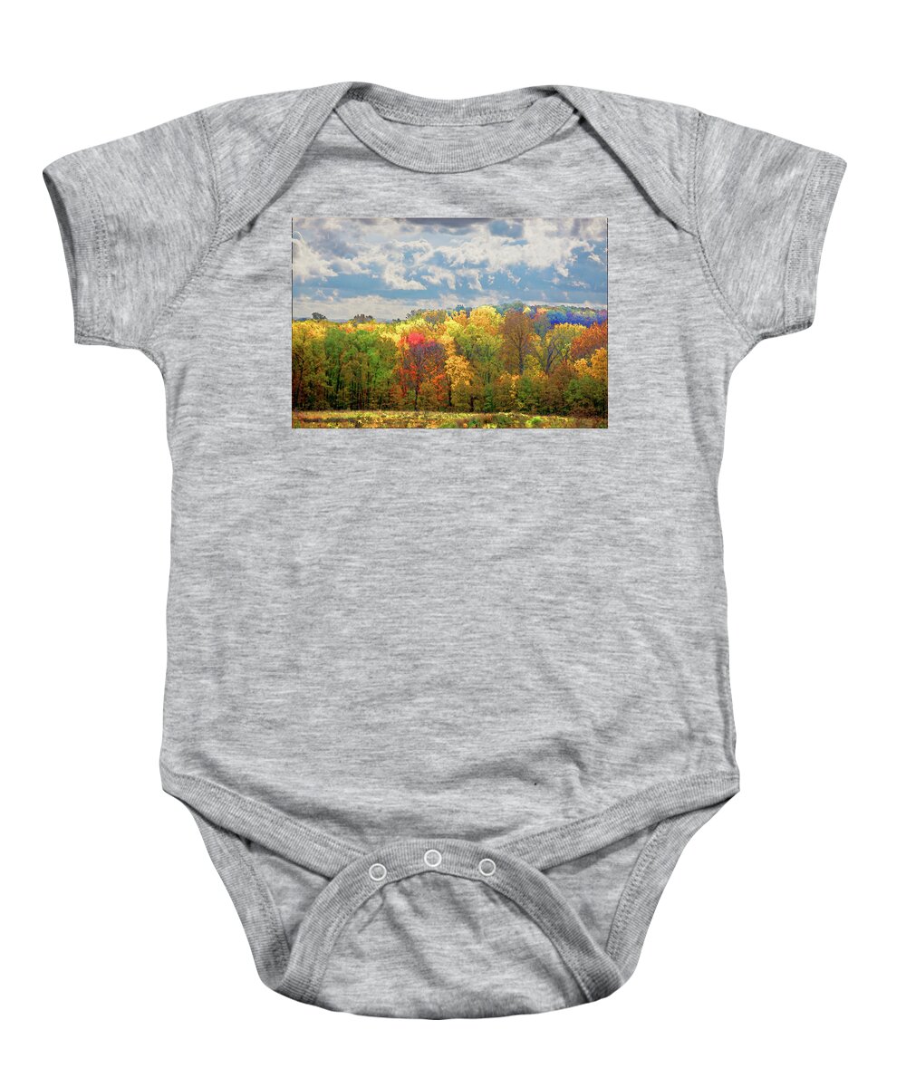 Health Care Baby Onesie featuring the photograph Fall at Shaw by David Coblitz