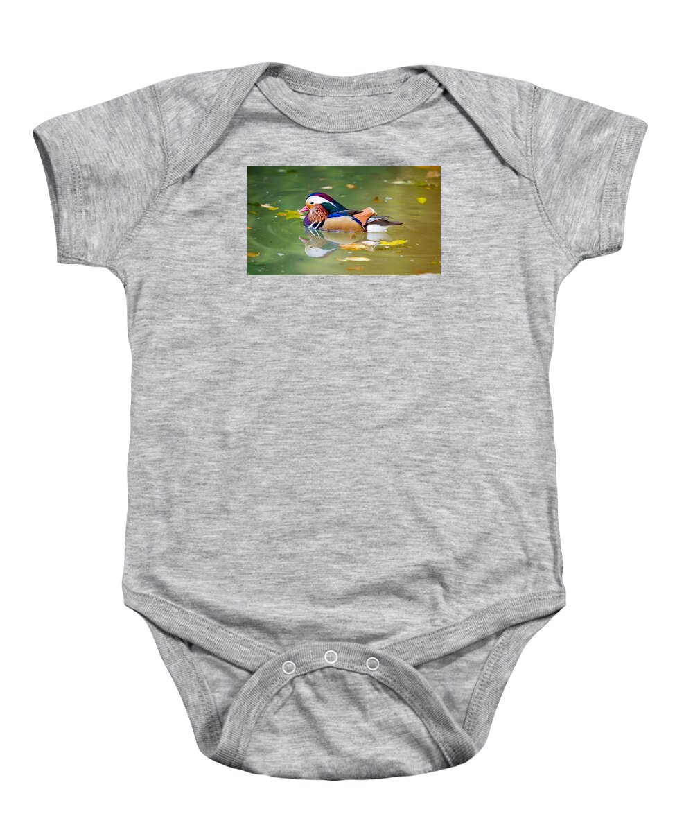 Mandarin Duck Baby Onesie featuring the photograph Fall by Torbjorn Swenelius