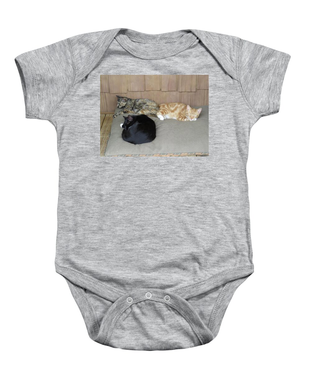 Pets Baby Onesie featuring the photograph Family Of 3 by Aaron Martens