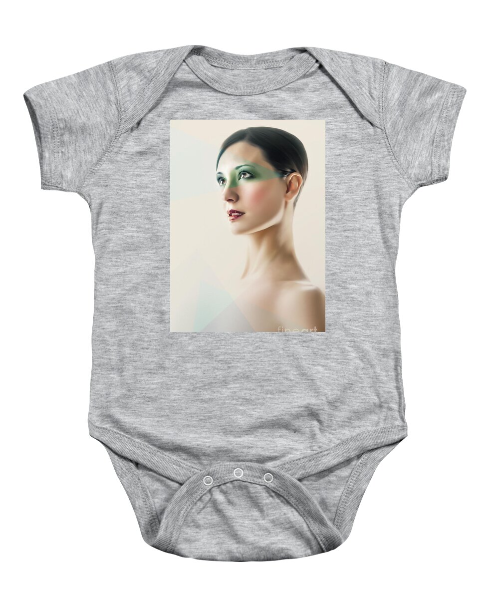 Fashion Baby Onesie featuring the photograph Fashion Beauty Portrait by Dimitar Hristov