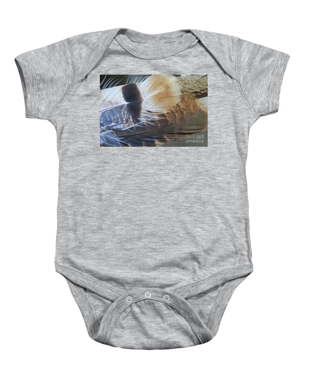 Feather Baby Onesie featuring the photograph Feathers 1 by Brandy Woods