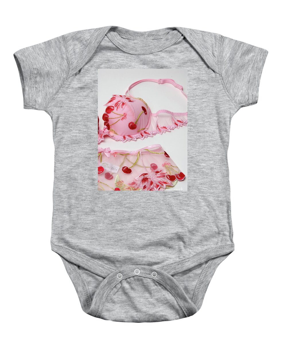 Female Baby Onesie featuring the photograph Female Underwear On White Background by Ilan Amihai