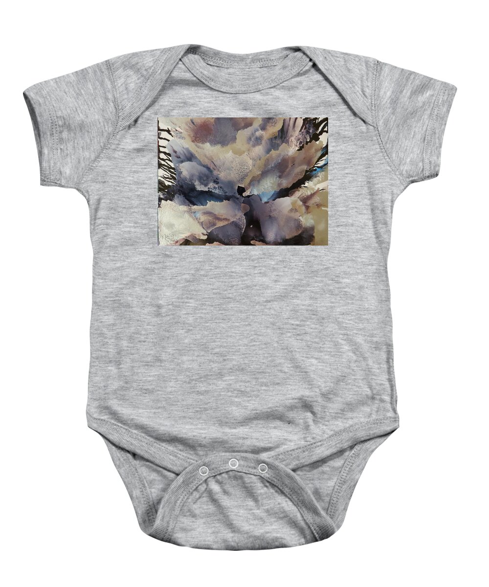 Abstract Baby Onesie featuring the painting Fiercely by Soraya Silvestri