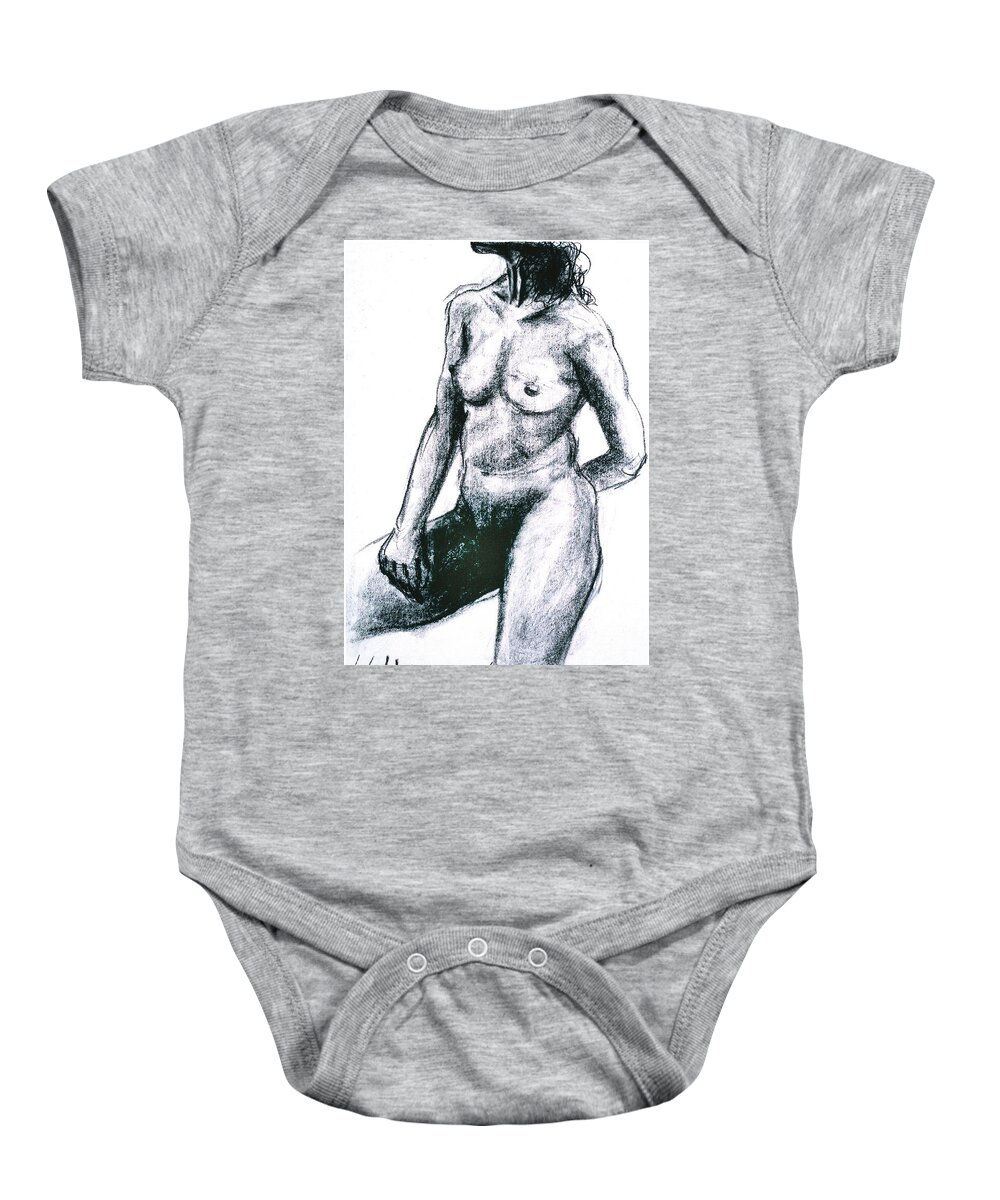 A Set Of Figure Studies Baby Onesie featuring the painting Figure Study Two by Scott Wallin