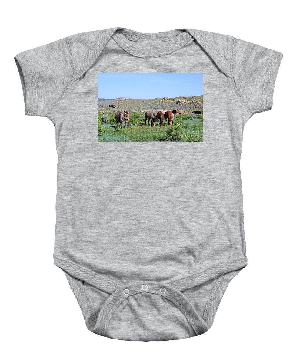 Fillies Baby Onesie featuring the photograph Fillies Day Out by Merle Grenz