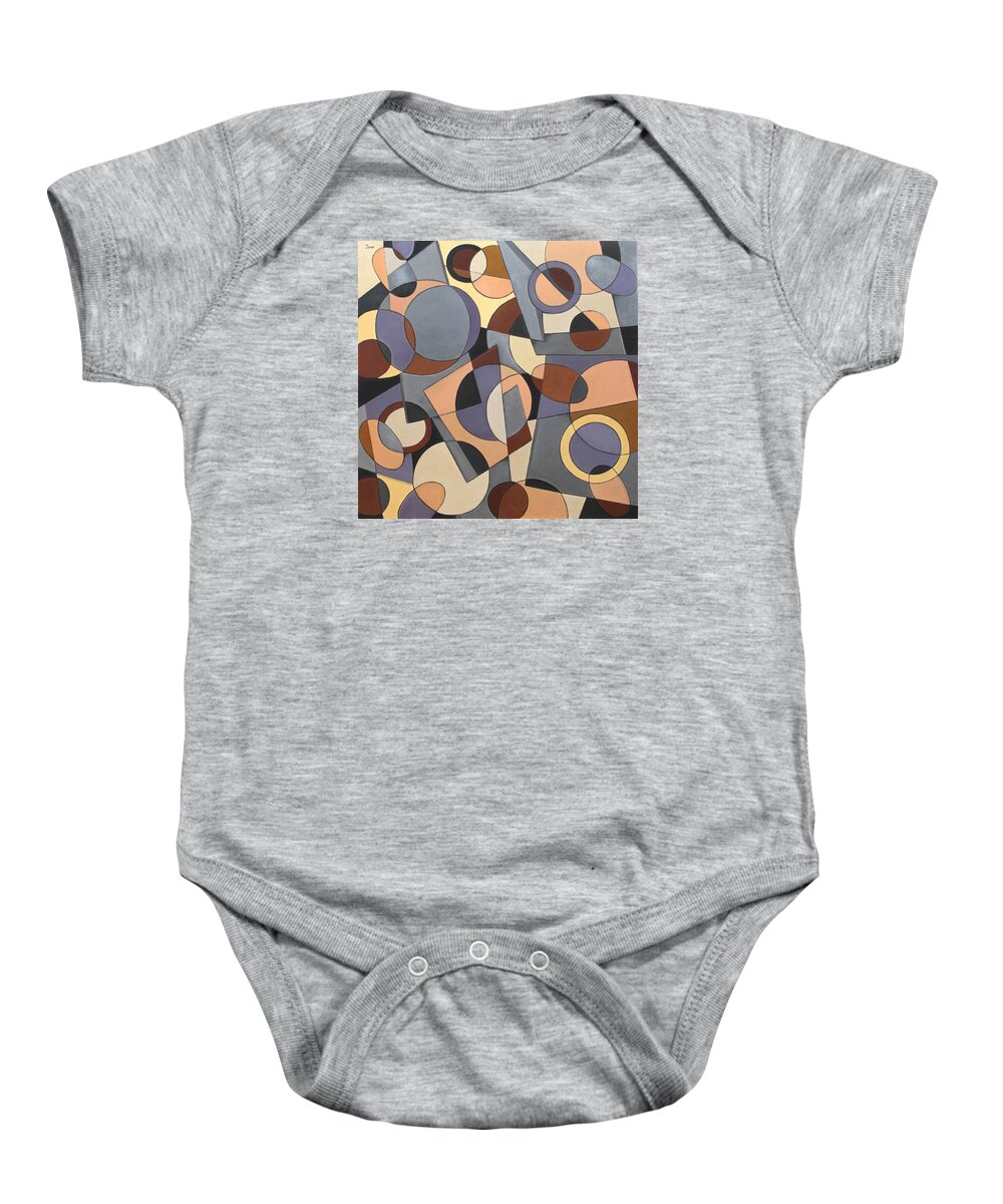 Abstract Baby Onesie featuring the painting Finding a Way by Trish Toro