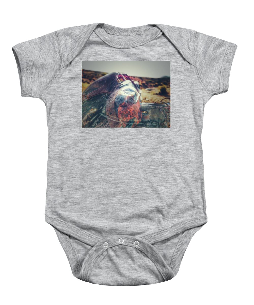 Antique Baby Onesie featuring the photograph Finish Line by Mark Ross