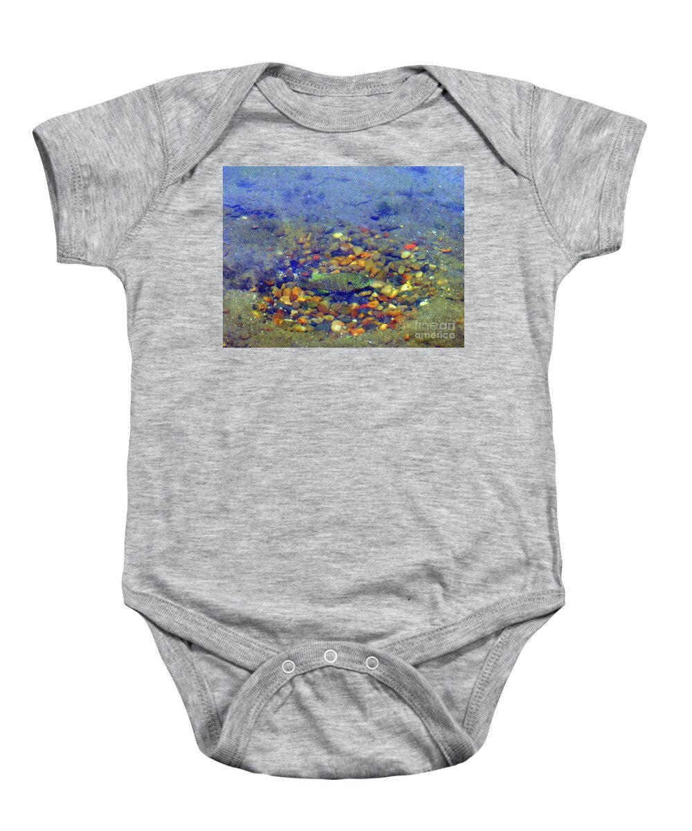 Fish Baby Onesie featuring the photograph Fish Spawning by Rockin Docks Deluxephotos