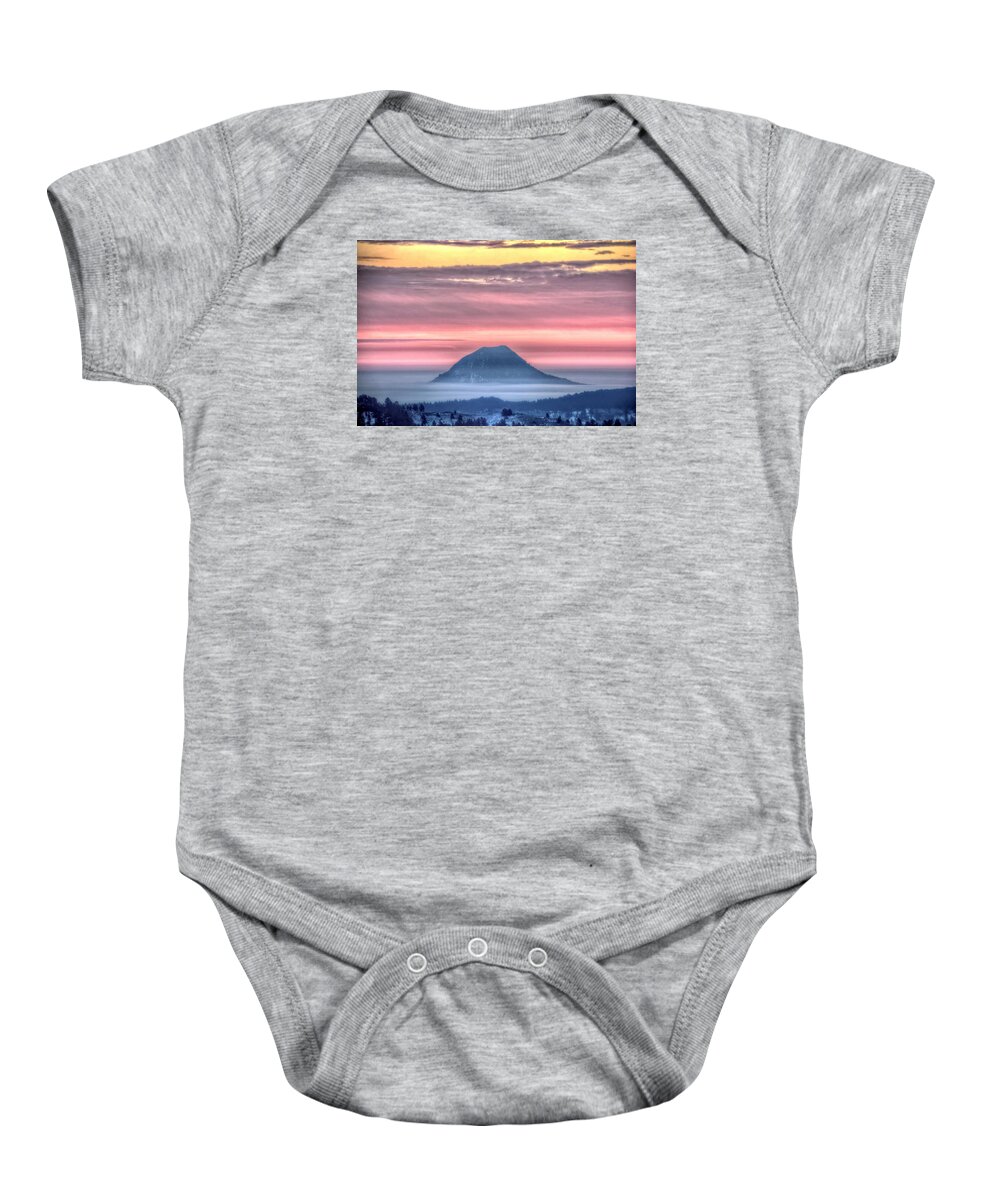 Bear_butte Baby Onesie featuring the photograph Floating Mountain by Fiskr Larsen
