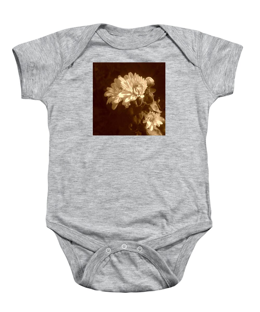 White Baby Onesie featuring the photograph Flowers Of The Twenties by Andy Rhodes
