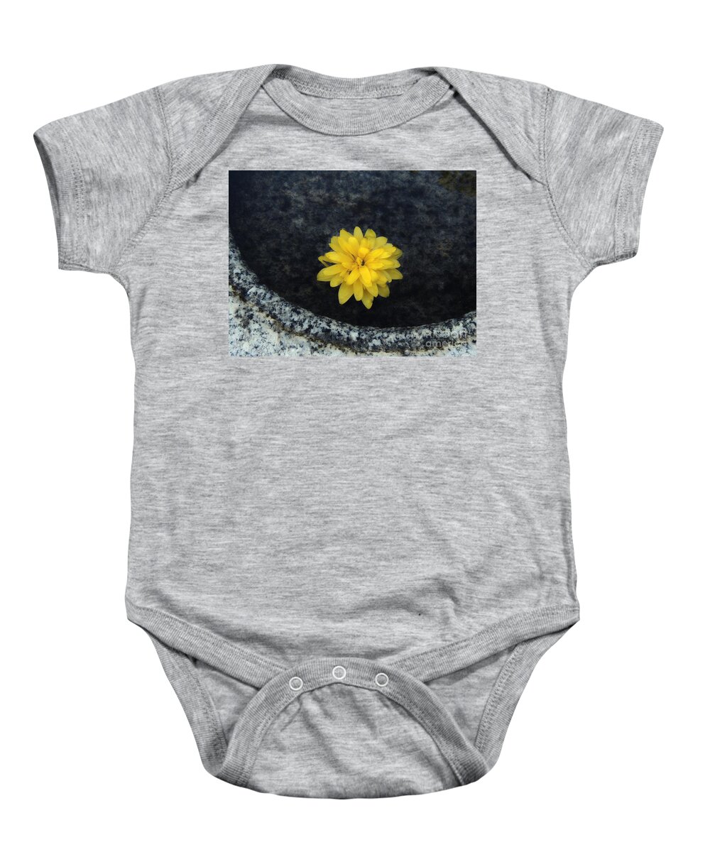 Flora Baby Onesie featuring the photograph Floating On The Water by Marcia Lee Jones
