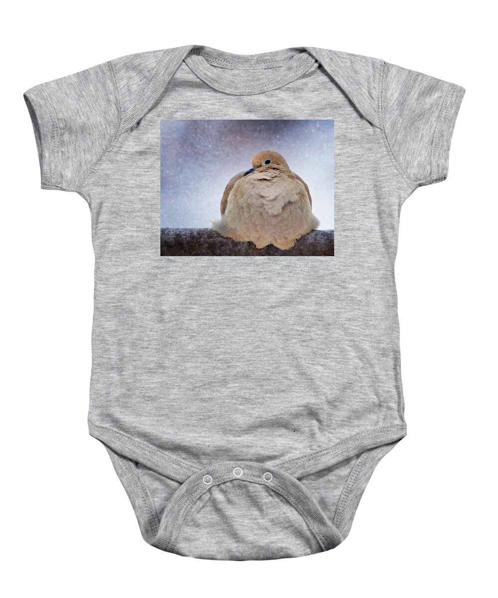 America Baby Onesie featuring the photograph Fluffy Mourning Dove by Al Mueller