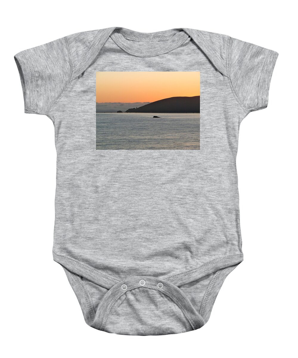 Sunset Baby Onesie featuring the photograph Fog Bank by Liz Vernand