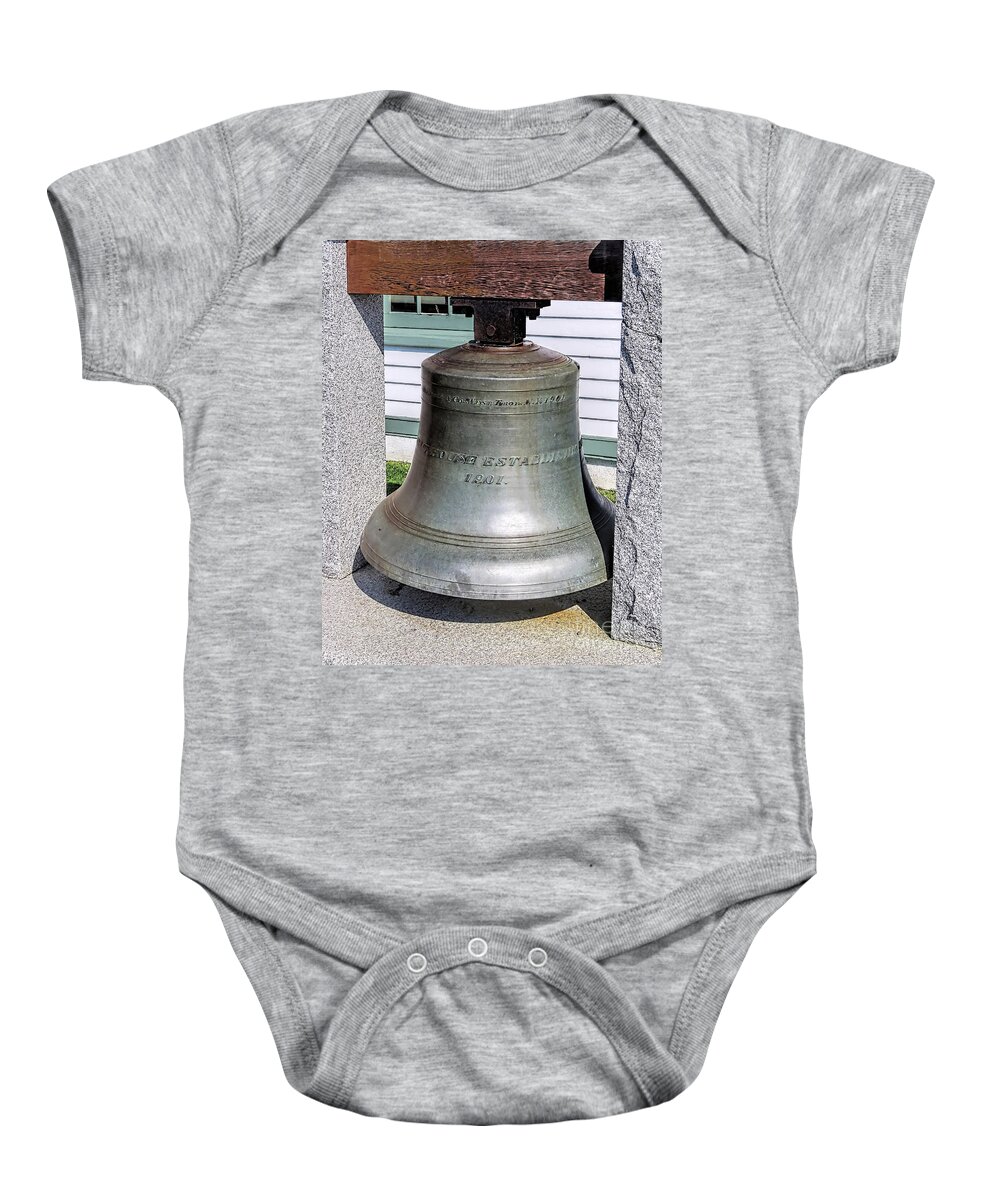 Fog Bell Baby Onesie featuring the photograph Fog Bell Portland Headlight by Janice Drew