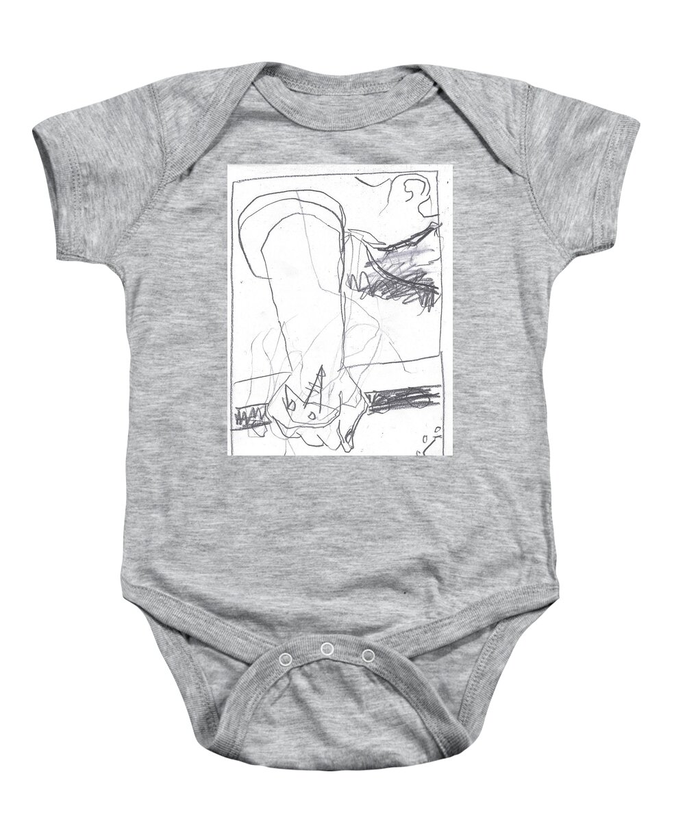 Sketch Baby Onesie featuring the drawing For b story 4 6 by Edgeworth Johnstone