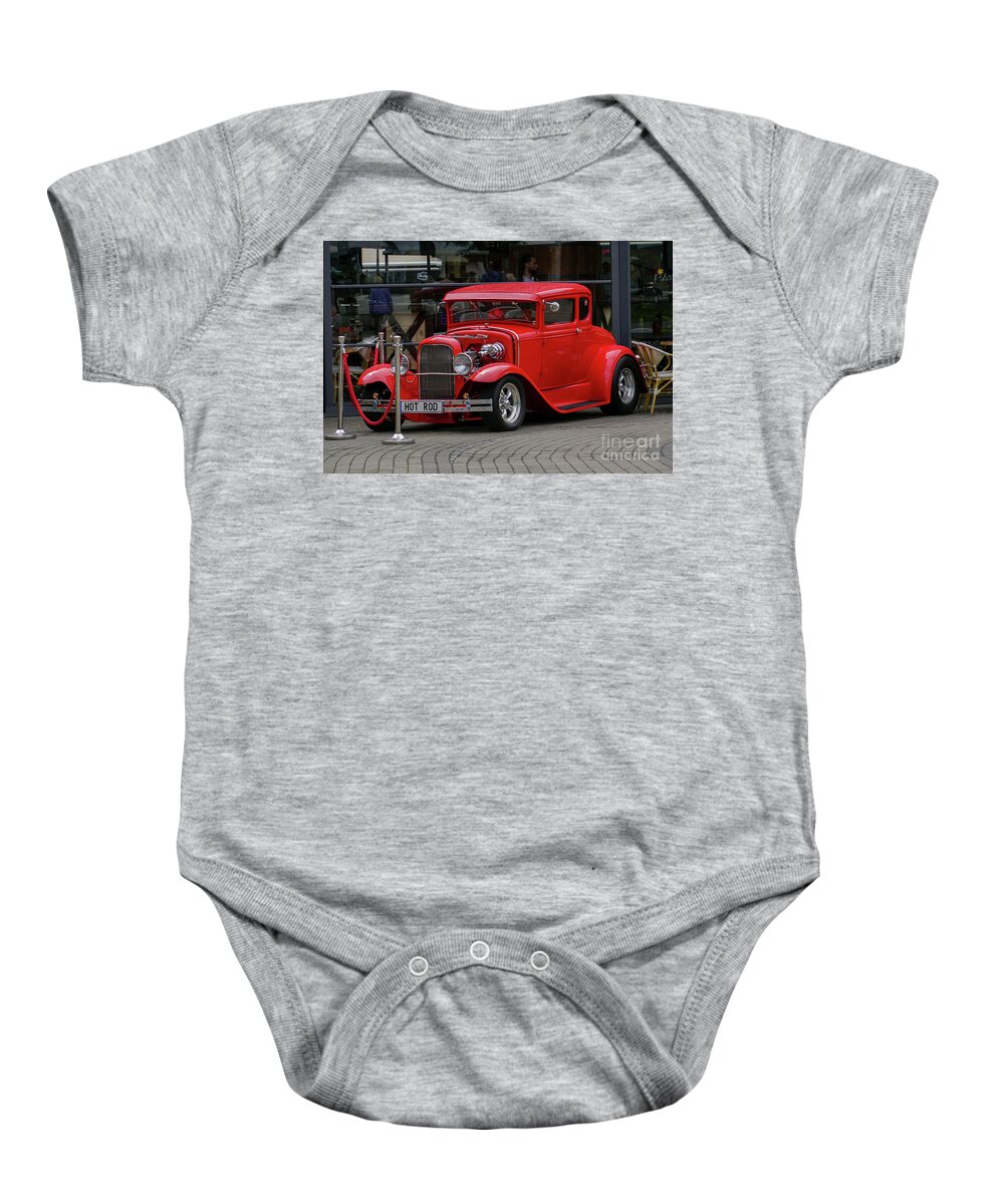 Old Baby Onesie featuring the photograph Ford Coupe Hot Rod Classique Car by Vladi Alon