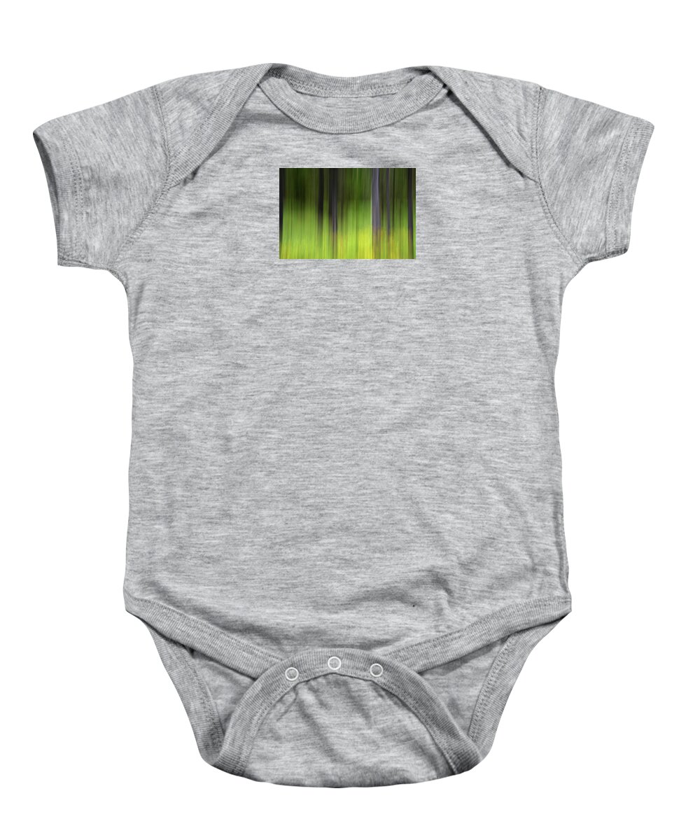 Forest Baby Onesie featuring the photograph Forest Illusions- Emerald Spring by Whispering Peaks Photography