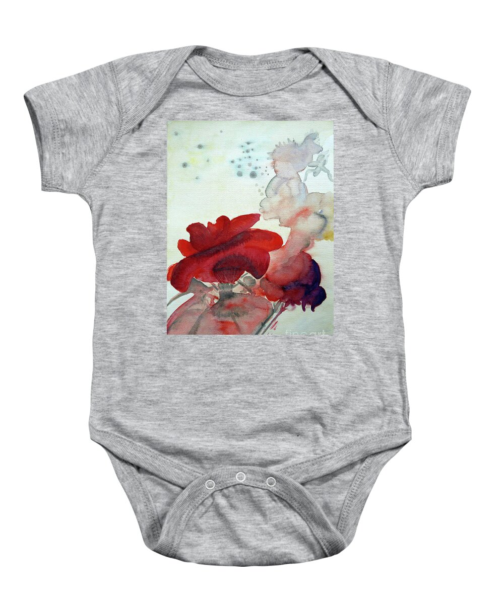 Abstract Baby Onesie featuring the painting Forever by Jasna Dragun
