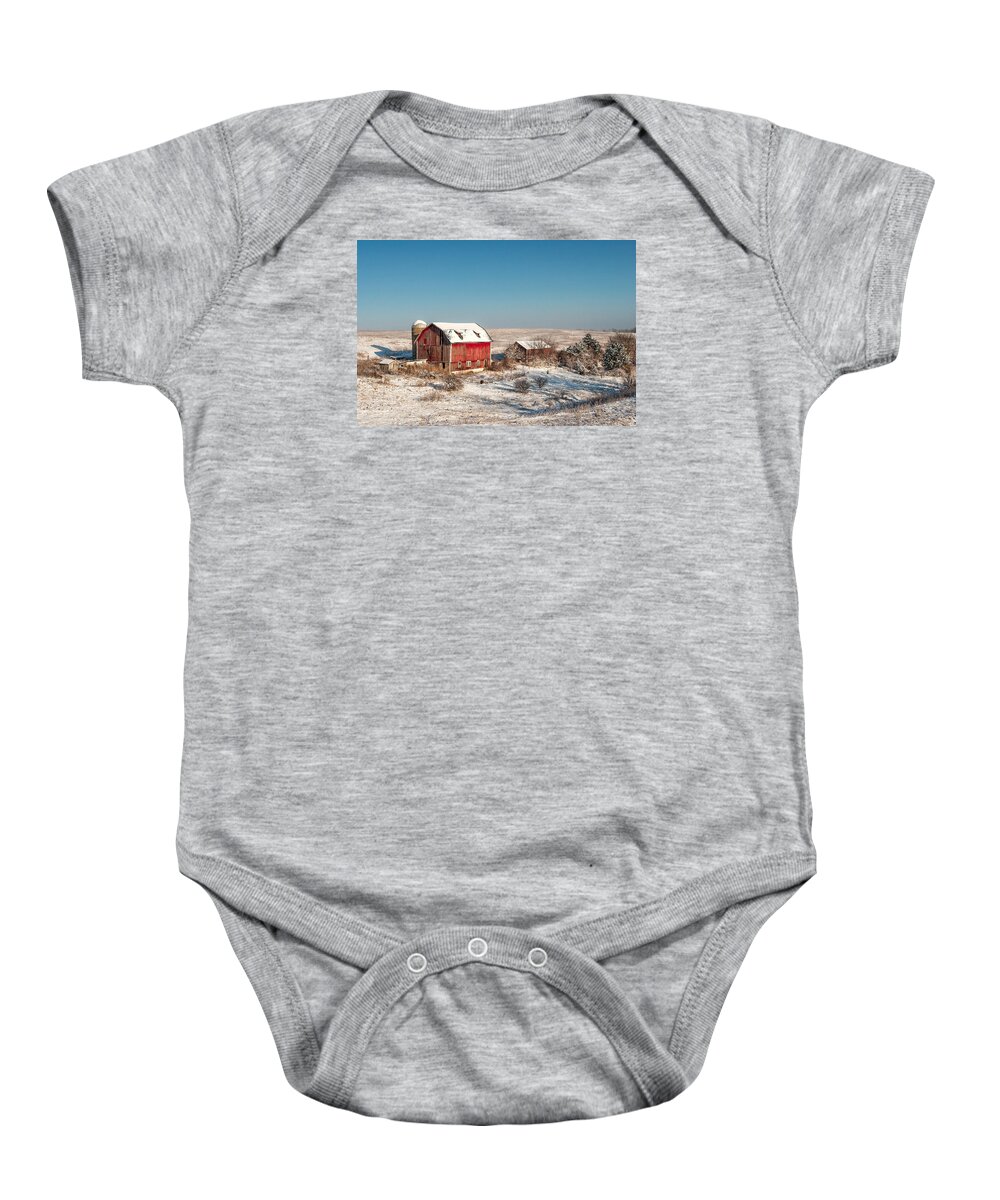 Barn Baby Onesie featuring the photograph Forgotten Farm by Todd Klassy