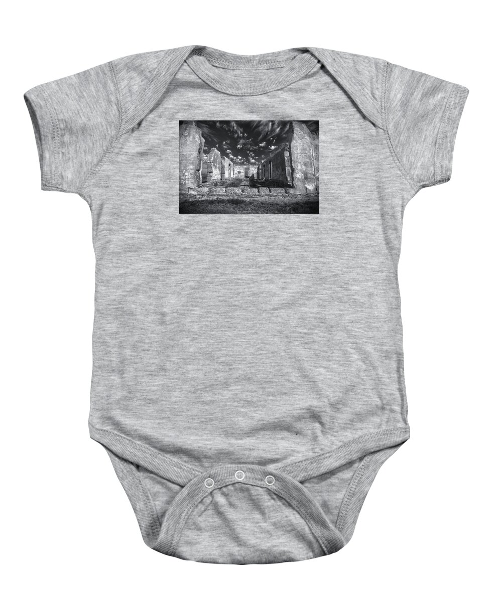 Crystal Yingling Baby Onesie featuring the photograph Fort Laramie by Ghostwinds Photography