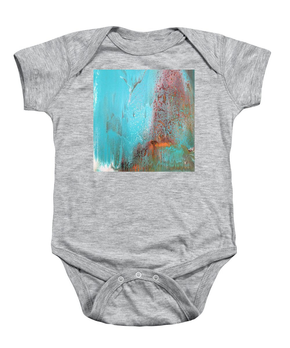 Abstract Baby Onesie featuring the painting Fortuity by Soraya Silvestri