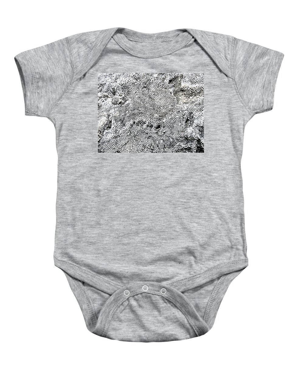 Abstract Baby Onesie featuring the photograph Fossil Rock Abstract 12 by Bob Slitzan