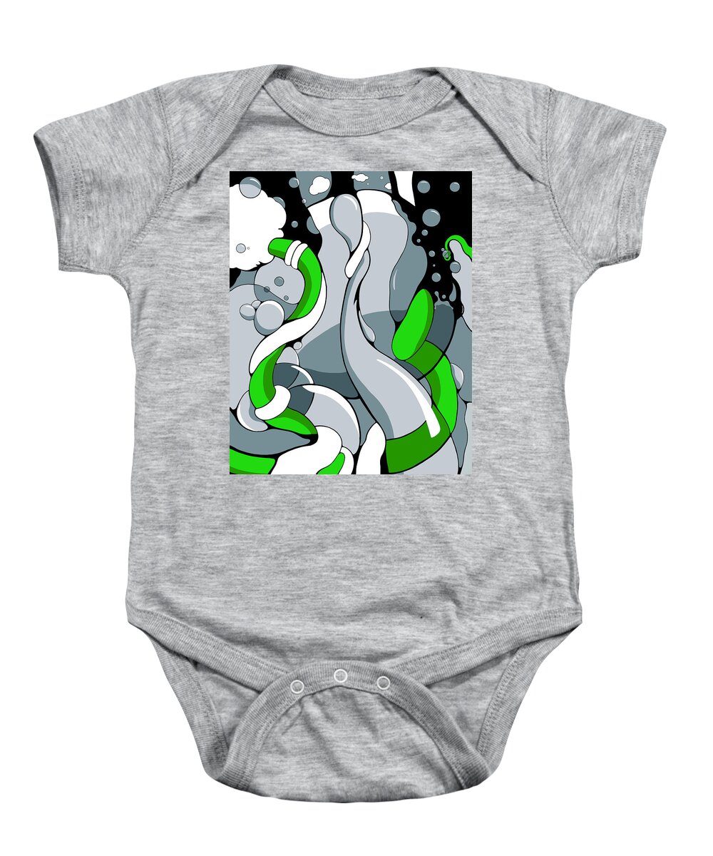 Vines Baby Onesie featuring the drawing Fountainhead by Craig Tilley