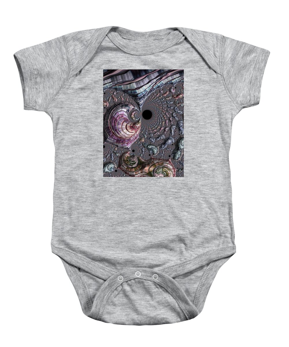 Abstract Baby Onesie featuring the photograph Fractal Beach by Ronda Broatch